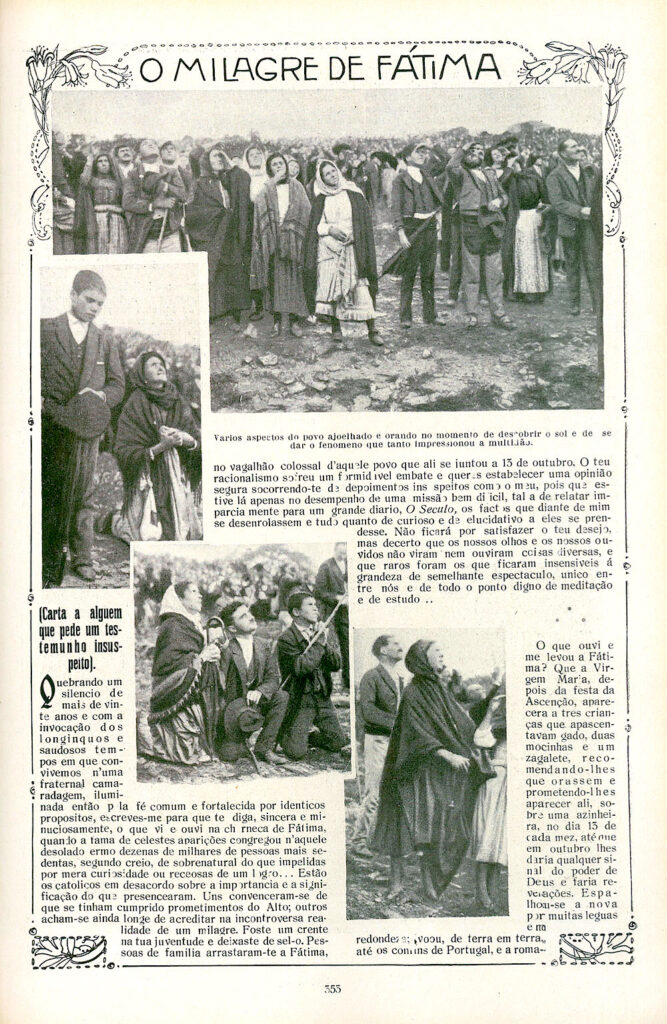 newspaper article from the miracle of the sun fatima portugal october 13 1917