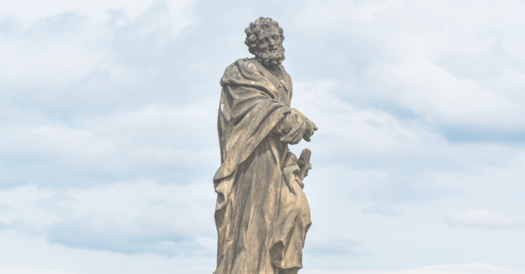 statue of st. jude Thaddeus on the Charles bridge, Prague