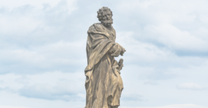 statue of st. jude Thaddeus on the Charles bridge, Prague