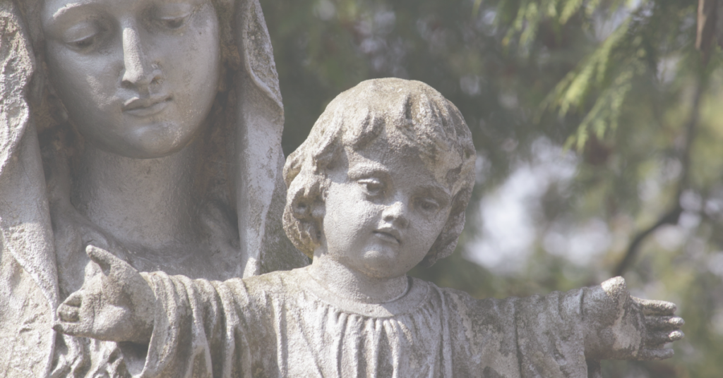 statue of the blessed virgin mary and jesus